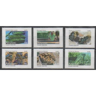Timbres - Aitutaki - 2011 - No 631/636 - Animaux marins