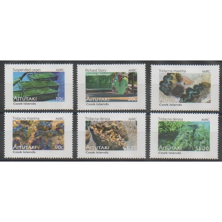 Timbres - Aitutaki - 2011 - No 631/636 - Animaux marins