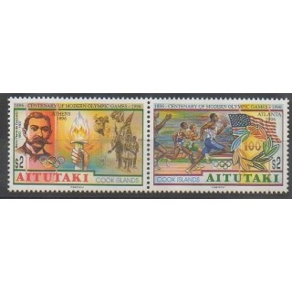 Stamps - Aitutaki - 1996 - Nb 571/572 - Summer Olympics