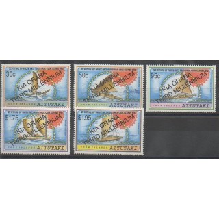 Stamps - Aitutaki - 1999 - Nb 576/580 - Boats