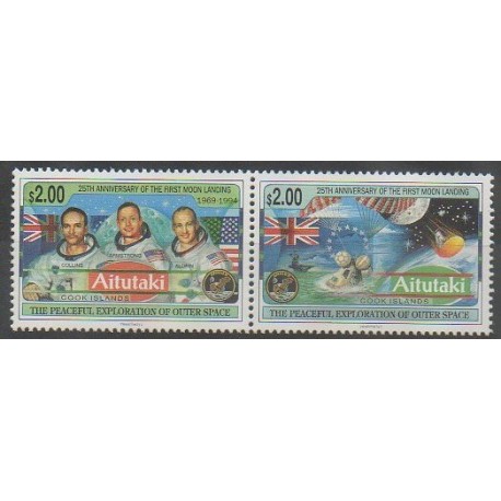Aitutaki - 1994 - Nb 550/551 - Space