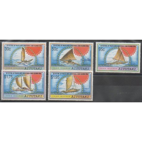 Aitutaki - 1992 - Nb 510/514 - Boats