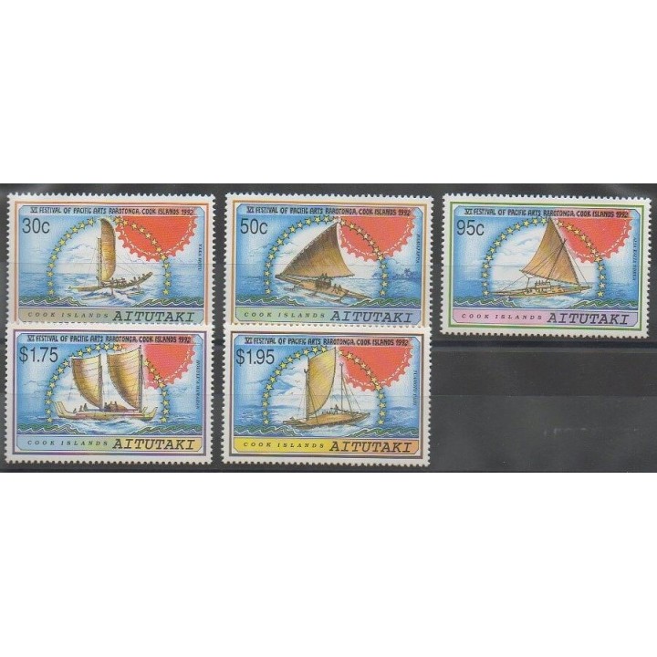 Timbres - Aitutaki - 1992 - No 510/514 - Navigation