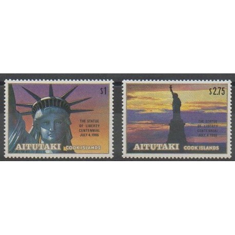 Aitutaki - 1986 - Nb 439/440 - Monuments