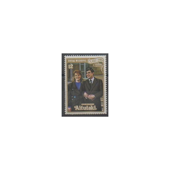 Timbres - Aitutaki - 1986 - No 441 - Royauté - Principauté