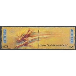 Timbres - Aitutaki - 1990 - No 493/494 - Environnement