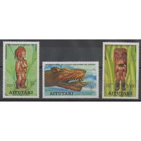 Aitutaki - 1978 - No 221/223 - Art - Histoire