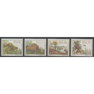 Timbres - Afrique du Sud - 1982 - No 527/530 - Animaux préhistoriques