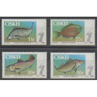 Timbres - Afrique du Sud - Ciskey - 1985 - No 70/73 - Animaux marins