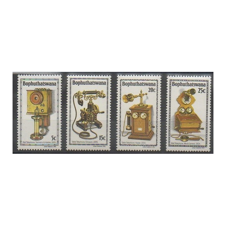 Timbres - Afrique du Sud - Bophuthatswana - 1981 - No 76/79 - Télécommunications