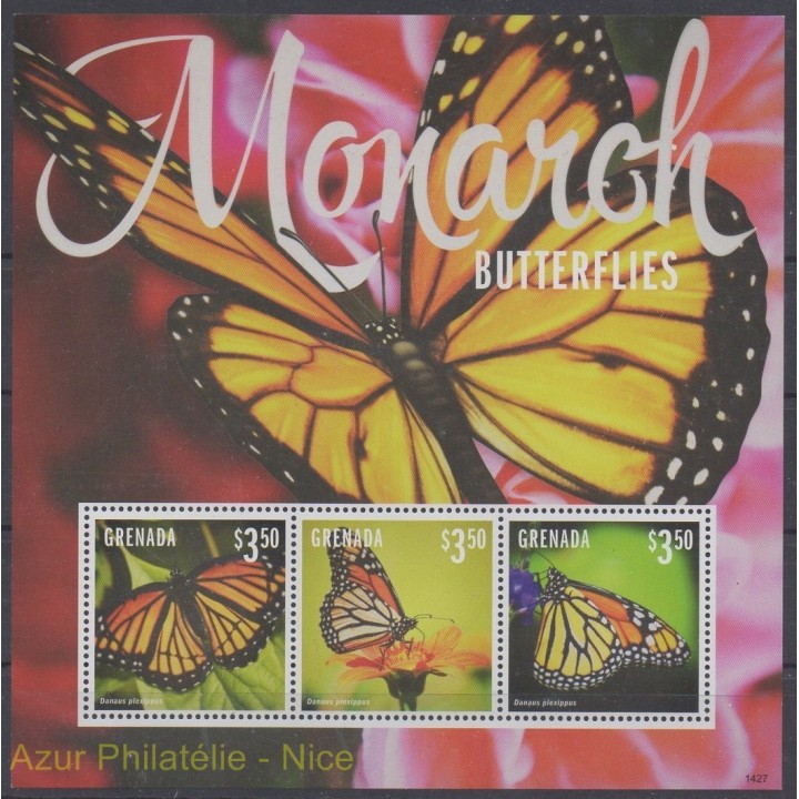Stamps - Theme butterflies - Grenade - 2014 - Nb 5664/5666