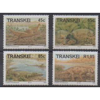 Timbres - Afrique du Sud - Transkei - 1993 - No 303/306 - Animaux préhistoriques