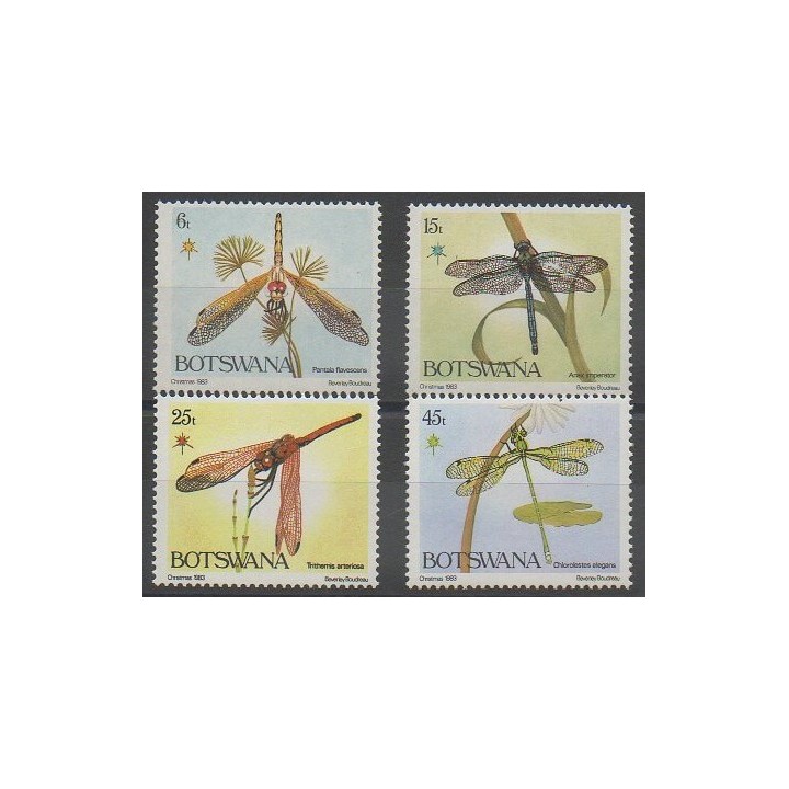 Stamps - Botswana - 1983 - Nb 485/488 - Insects
