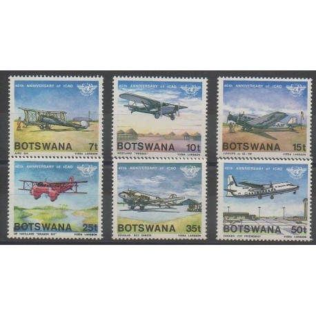 Botswana - 1984 - No 497/502 - Aviation