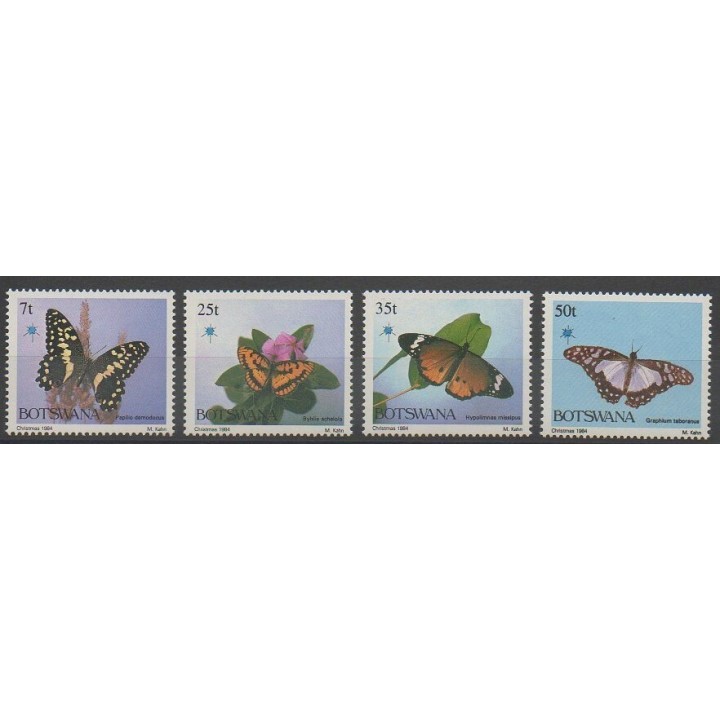 Timbres - Botswana - 1984 - No 503/506 - Insectes
