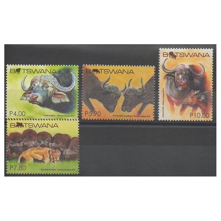 Stamps - Botswana - 2015 - Nb 1141/1144 - Mamals