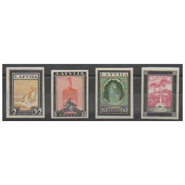 Timbres - Lettonie - 1933 - No PA21/PA24ND - Aviation