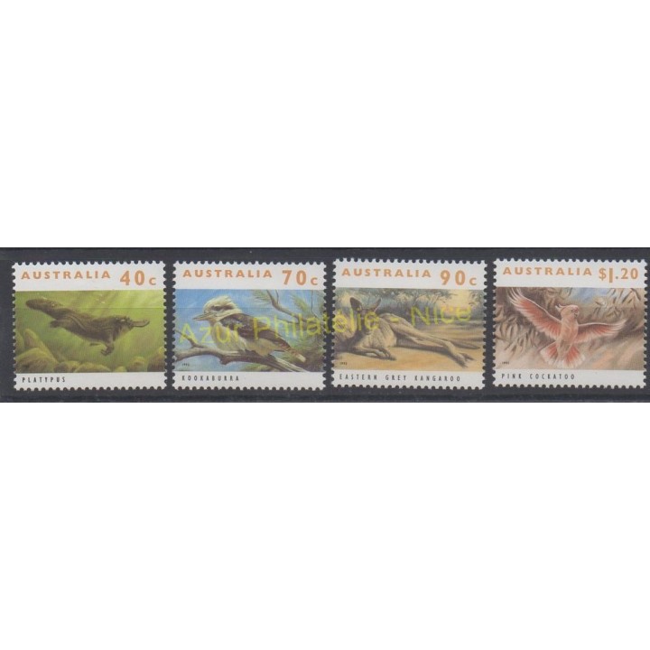 Timbres - Thème animaux divers - Australie - 1993 - No 1322/1325