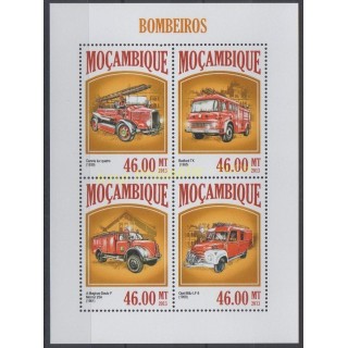 Timbres - Thème pompiers - Mozambique - 2013 - No 5717/5720