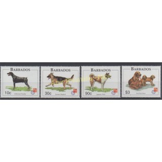 Stamps - Theme dogs or cats - Barbados - 1997 - Nb 956/959