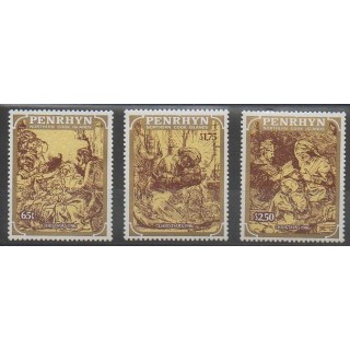 Timbres - Penrhyn - 1986 - No 330/332 - Noël
