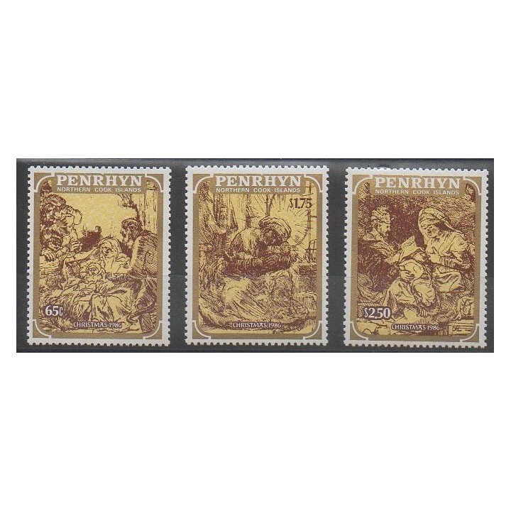 Stamps - Penrhyn - 1986 - Nb 330/332 - Christmas