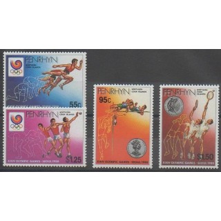 Timbres - Penrhyn - 1988 - No 341/344 - Jeux Olympiques d'été