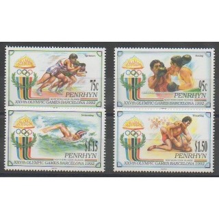 Stamps - Penrhyn - 1992 - Nb 376/379 - Summer Olympics