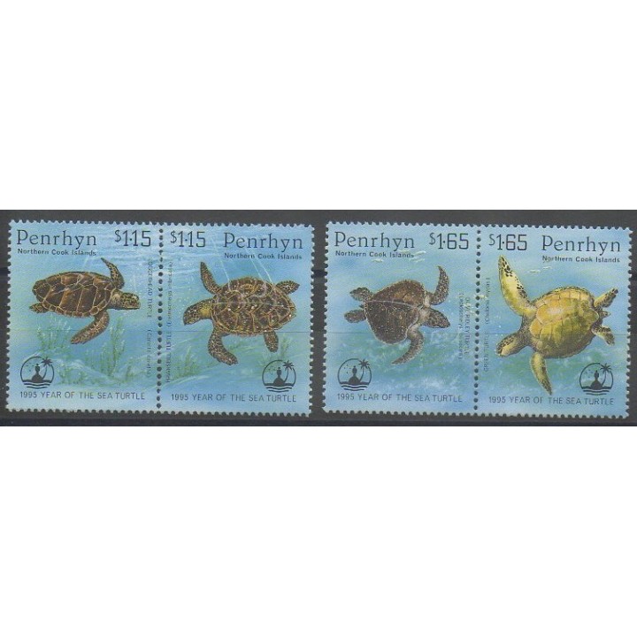 Timbres - Penrhyn - 1995 - No 427/430 - Reptiles