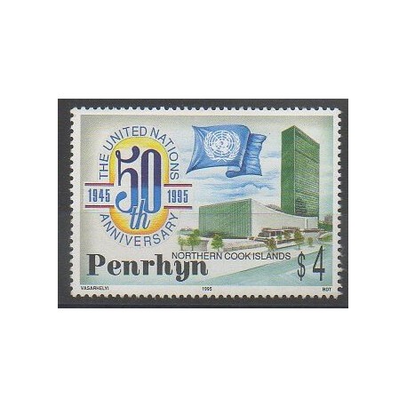 Penrhyn - 1995 - Nb 426 - Various Historics Themes - United Nations