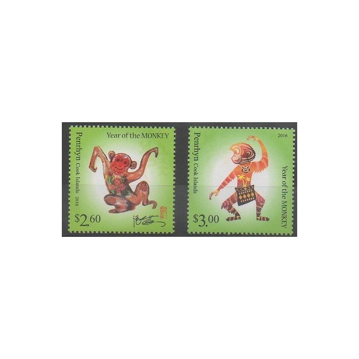 Timbres - Penrhyn - 2015 - No 573/574 - Horoscope