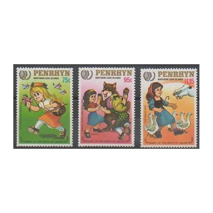 Timbres - Penrhyn - 1985 - No 314/316 - Littérature