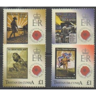 Stamps - Tristan da Cunha - 2014 - Nb 1084/1087 - First World War