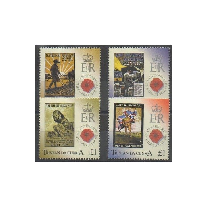 Stamps - Tristan da Cunha - 2014 - Nb 1084/1087 - First World War