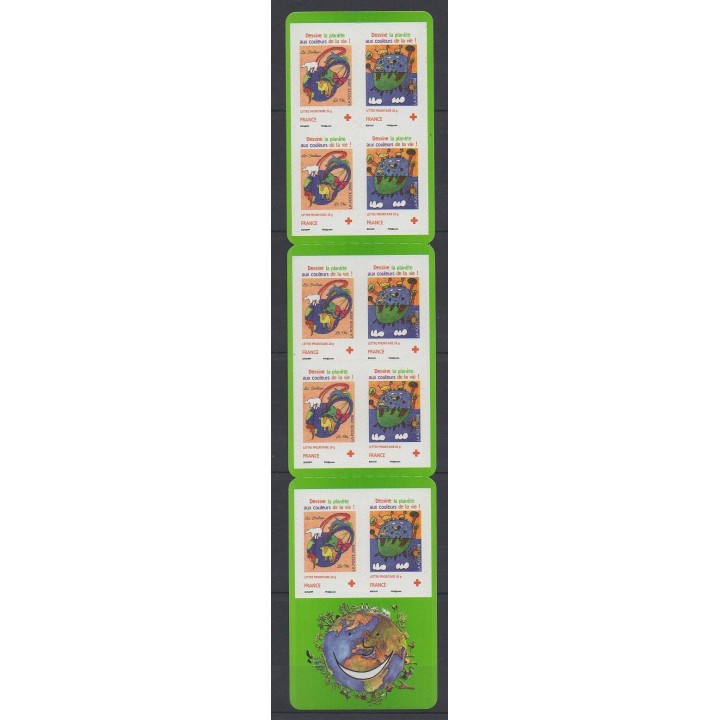 Timbres - France - Autoadhésifs - 2008 - No BC237 - Dessins d'enfants - Santé ou Croix-Rouge