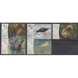 Stamps - New Zealand - 2017 - Nb 3333/3337 - Birds