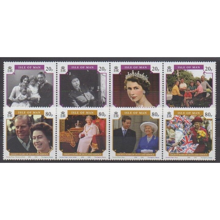 Timbres - Man (Ile de) - 2006 - No 1286/1293 - Royauté - Principauté