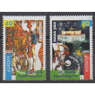 Stamps - Georgia - 2002 - Nb 299/300 - Circus - Europa