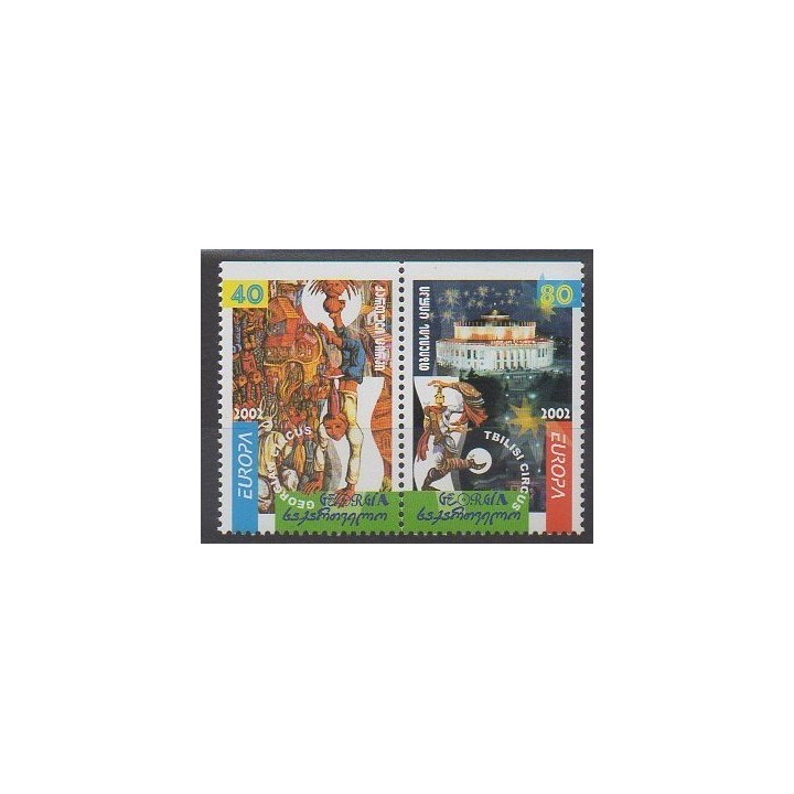 Stamps - Georgia - 2002 - Nb 299a/300a - Circus - Europa