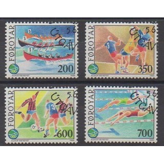 Stamps - Faroe (Islands) - 1989 - Nb 180/183 - Various sports - Used