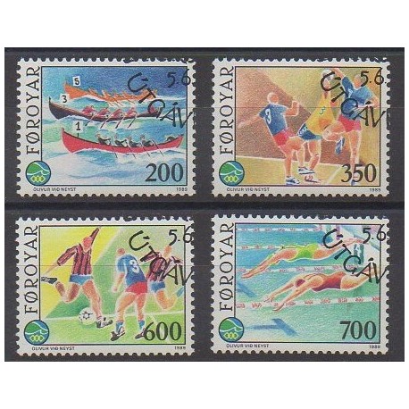 Faroe (Islands) - 1989 - Nb 180/183 - Various sports - Used