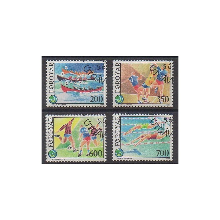 Stamps - Faroe (Islands) - 1989 - Nb 180/183 - Various sports - Used