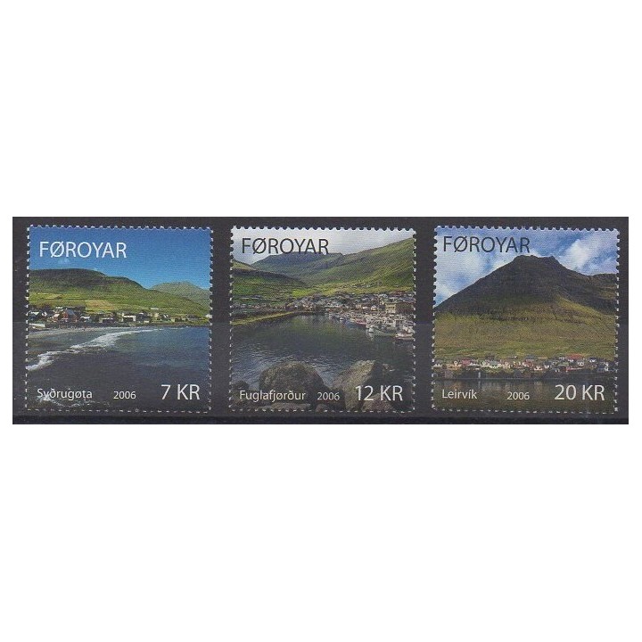 Timbres - Féroé (Iles) - 2006 - No 553/555 - Sites