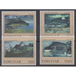 Stamps - Faroe (Islands) - 1990 - Nb 201/204 - Paintings