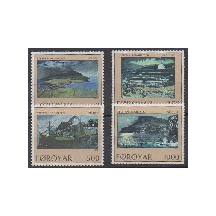 Stamps - Faroe (Islands) - 1990 - Nb 201/204 - Paintings