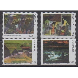 Stamps - Faroe (Islands) - 1991 - Nb 217/220 - Paintings