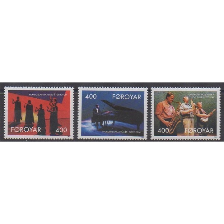 Timbres - Féroé (Iles) - 1993 - No 237/239 - Musique