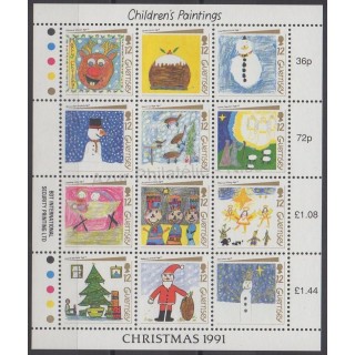 Timbres - Thème dessins d'enfants - Guernesey - 1991 - No BF 14