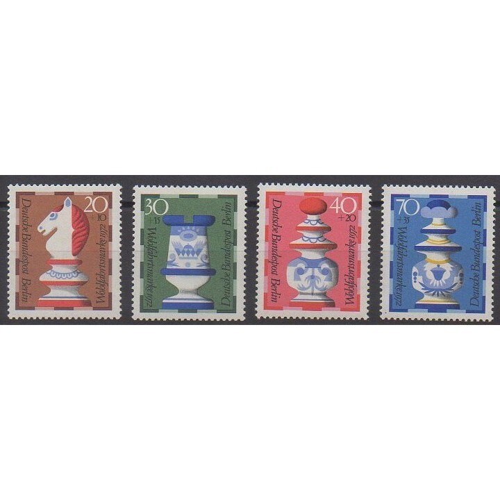 Timbres - Allemagne occidentale (RFA - Berlin) - 1972 - No 400/403 - Échecs