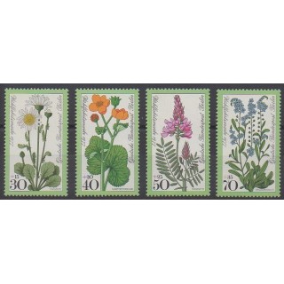 Timbres - Allemagne occidentale (RFA - Berlin) - 1977 - No 518/521 - Fleurs